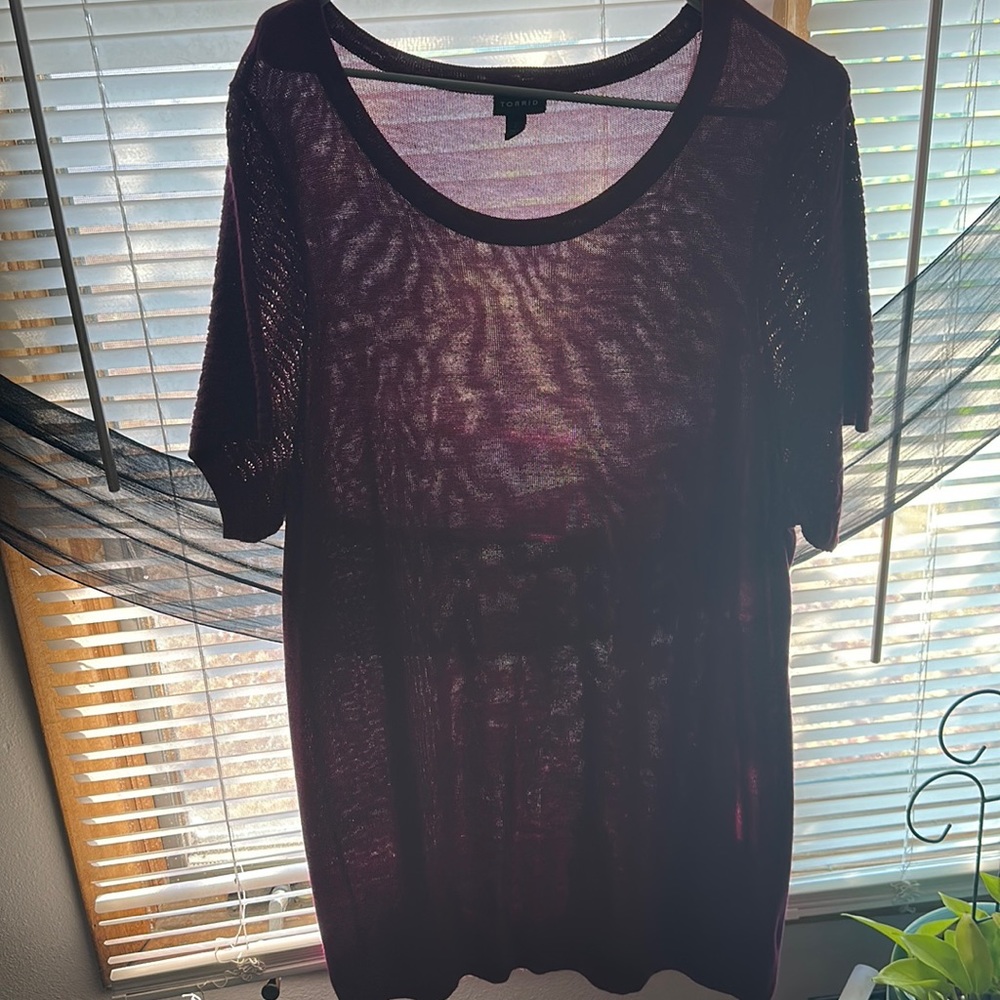 Purple Soft Sweater T-Shirt. Fall Must!